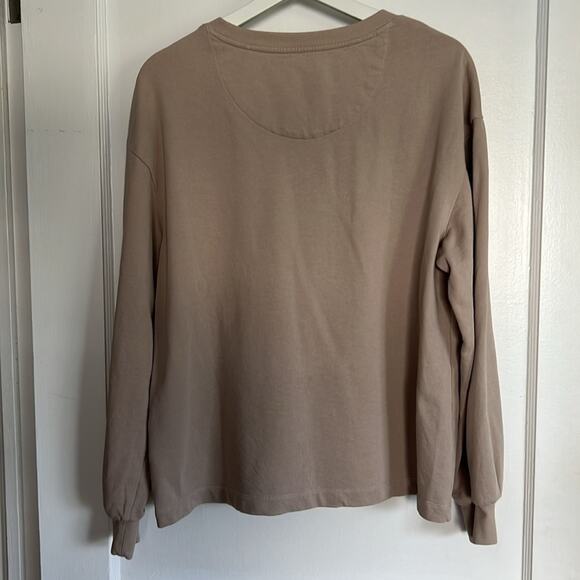 Patagonia Women's Regenerative Organic Cotton Essential Pullover Tan Sweatshirt - Picture 5 of 6